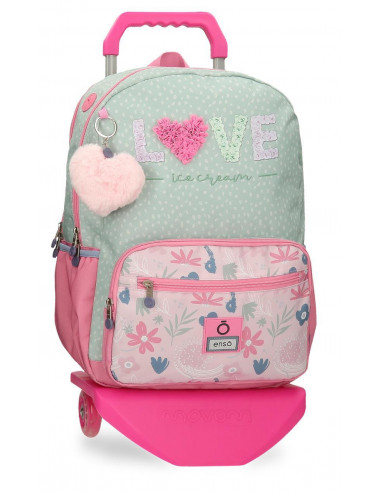 MOCHILA ADAP.42CM.C/CARRO ENSO LOVE ICE CREAM